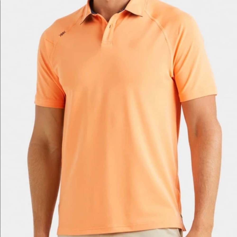 Rhone Delta Pique Polo - M - Melon - NWOT